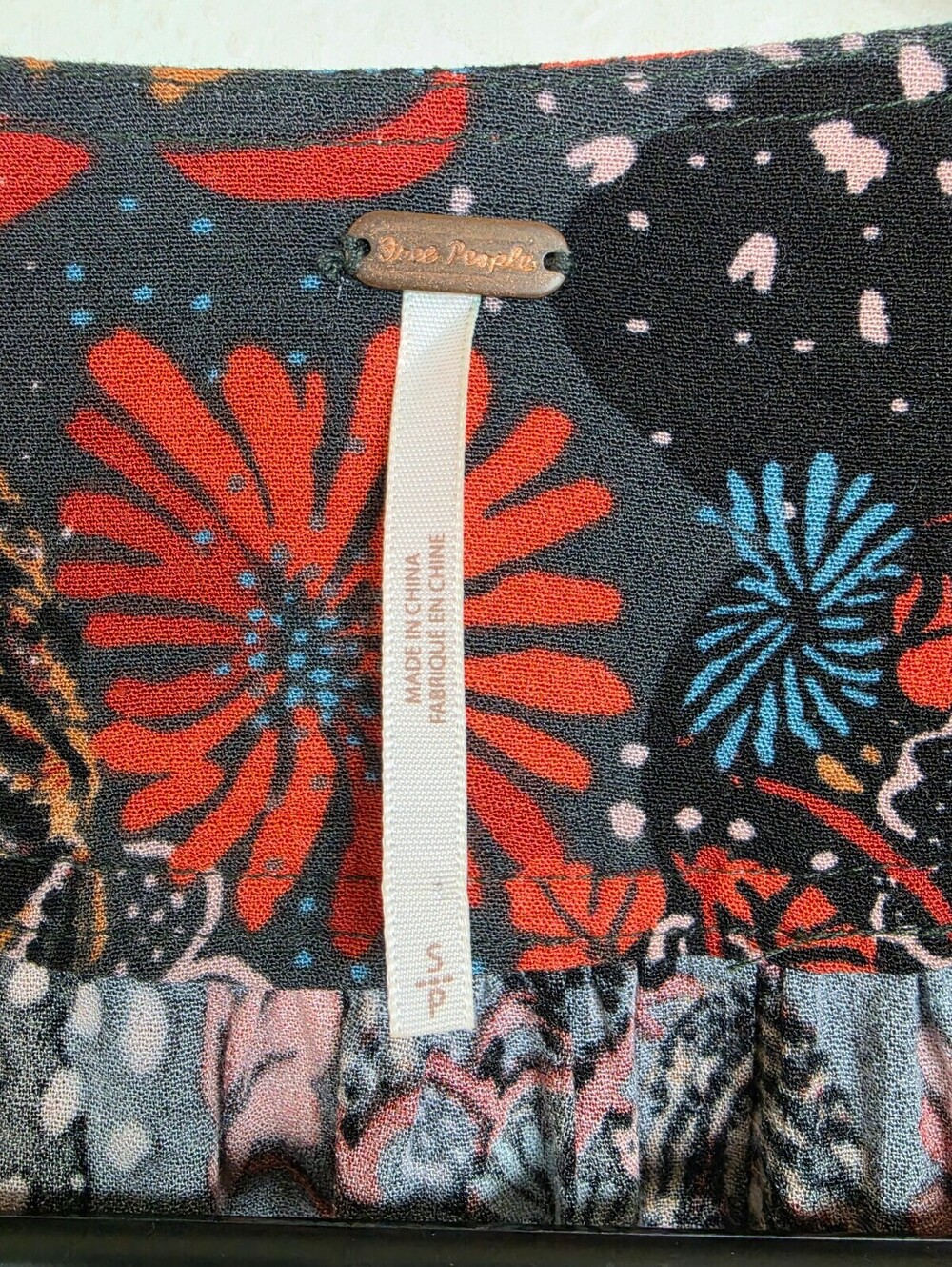 Free People Floral Tiger Print Rayon Dress Small - Picture 5 of 6